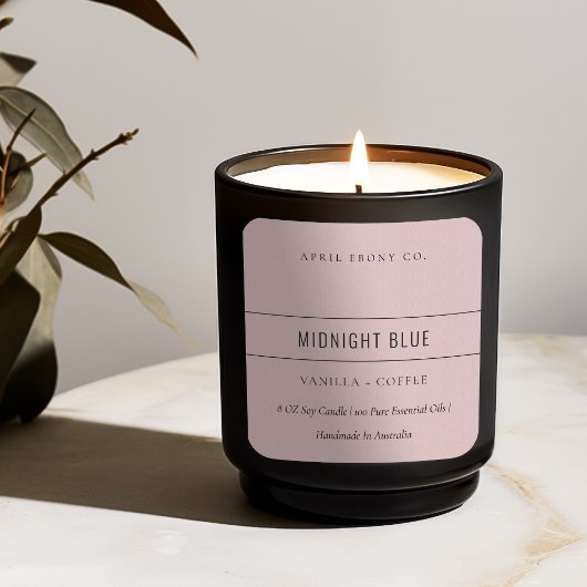 EENVOUDIGE ELEGANT MINIMAAL MODERN DUSKY PINK CAND VIERKANTE STICKER