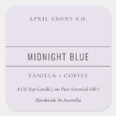 EENVOUDIGE ELEGANT MINIMAAL MODERN LAVENDER MAUT VIERKANTE STICKER (Voorkant)
