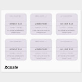 EENVOUDIGE ELEGANT MINIMAAL MODERN LAVENDER MAUT VIERKANTE STICKER (Vel)