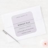 EENVOUDIGE ELEGANT MINIMAAL MODERN LAVENDER MAUT VIERKANTE STICKER (Envelop)