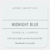 EENVOUDIGE ELEGANT MINIMAAL MODERN SOFT SKY BLUE VIERKANTE STICKER (Voorkant)