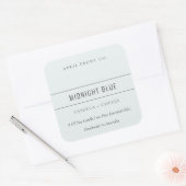 EENVOUDIGE ELEGANT MINIMAAL MODERN SOFT SKY BLUE VIERKANTE STICKER (Envelop)