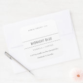 EENVOUDIGE ELEGANT MINIMAAL MODERN ZWART WITKANDLE VIERKANTE STICKER (Envelop)