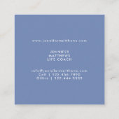 Eenvoudige Elegant Minimale Chic Monogram Life Coa Vierkante Visitekaartje (Achterkant)