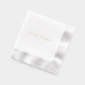 Eenvoudige Elegant Minimalist #13 Script naam alle Folie Servetten (Links)