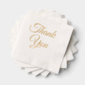 Eenvoudige Elegant Minimalist #79 ALLEEN BEDANKT Folie Servetten (Insitu (Gestapeld))