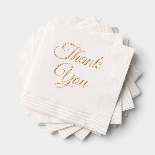 Eenvoudige Elegant Minimalist #79 ALLEEN BEDANKT Folie Servetten (Insitu (Gestapeld))