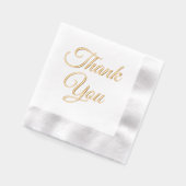 Eenvoudige Elegant Minimalist #79 ALLEEN BEDANKT Folie Servetten (Links)
