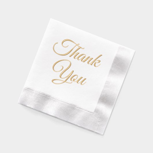 Eenvoudige Elegant Minimalist #79 ALLEEN BEDANKT Folie Servetten (Links)