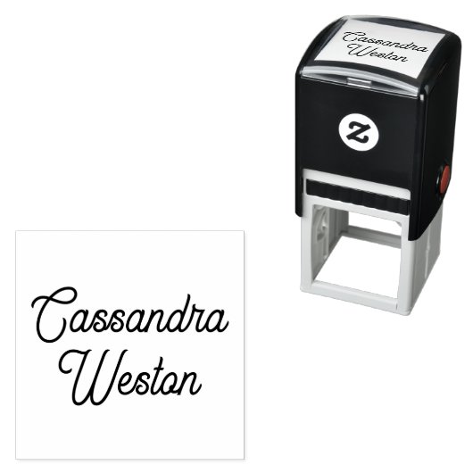 Eenvoudige Elegant Minimalist #7XL Script naam all Zelfinktende Stempel (In situ)