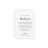 Eenvoudige Elegant Minimalist bedankpas Notitiekaartje (Voorkant / Achterkant in situ)