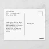 Eenvoudige Elegant Minimalist Weddenschap Foto bed Briefkaart (Achterkant)