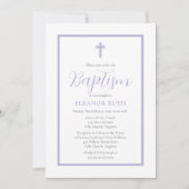 Eenvoudige Elegant minimalistisch lavender Girl Ba Kaart (Voorkant)