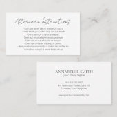 Eenvoudige Elegant Minimalistische Moderne Lashes  Visitekaartje (Voorkant / Achterkant)