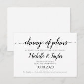 Eenvoudige Elegant Minimalistische Verandering van Notitiekaartje (Voorkant / Achterkant)