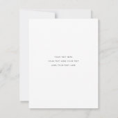 Eenvoudige Elegant Modern Black Script Photo Wedde Bedankkaart (Achterkant)