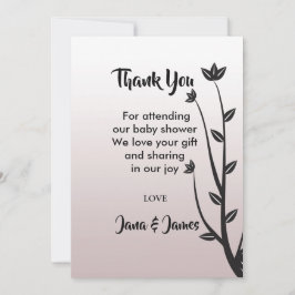 Eenvoudige Elegant Modern bladeren dank je Kaart