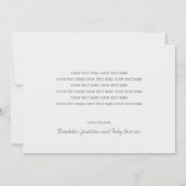 Eenvoudige Elegant Modern Custom Boy of Girl Baby Bedankkaart (Achterkant)