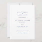 Eenvoudige Elegant Modern Custom Save the Date Pho Kaart (Achterkant)