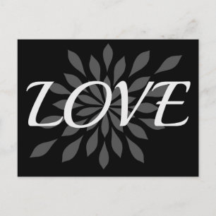 Eenvoudige Elegant Modern Floral Love Briefkaart