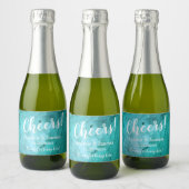 Eenvoudige Elegant Modern Marble Party Cheers Wedd Sparkling Wijnetiket (Flessen)