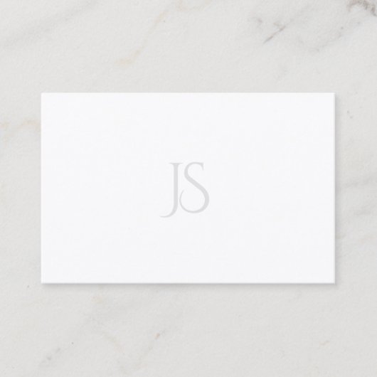 Eenvoudige Elegant Modern Minimalist Monogram Sjab Visitekaartje (Voorkant)