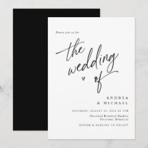 Eenvoudige Elegant Modern Minimalist Wedding Invit