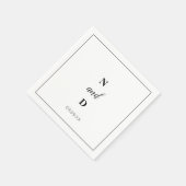 Eenvoudige Elegant modern monogram minimalistische Servet (Hoek)