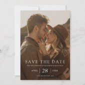 Eenvoudige Elegant Moderne Aangepaste Foto Save The Date (Voorkant)