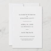 Eenvoudige Elegant Moderne Aangepaste Foto Save The Date (Achterkant)