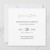 Eenvoudige Elegant Moderne Aangepaste Foto slaat d Save The Date (Achterkant)