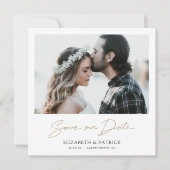 Eenvoudige Elegant Moderne Aangepaste Foto slaat d Save The Date (Voorkant)