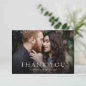 Eenvoudige elegant moderne Classy-foto Hartelijk d Bedankkaart (Staand voorkant)