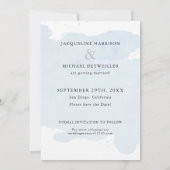Eenvoudige Elegant Moderne de Foto Blauw van de Ma Save The Date (Achterkant)