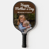Eenvoudige Elegant Moderne Moederdag Foto Naam Pickleball Paddle (Achterkant)