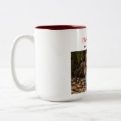 Eenvoudige Elegant Moderne Moederdag Foto Naam Tweekleurige Koffiemok (Links)