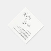 Eenvoudige Elegant Moderne Weddenschap Fun Facts Servet (Hoek)