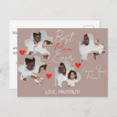 Eenvoudige Elegant Moederdag Puzzle Photo Collage Feestdagenkaart (Voorkant / Achterkant)