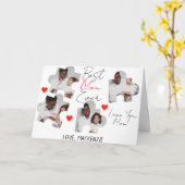 Eenvoudige Elegant Moederdag Puzzle Photo Collage Kaart (Gele Bloem)