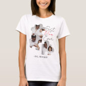 Eenvoudige Elegant Moederdag Puzzle Photo Collage T-shirt (Voorkant)