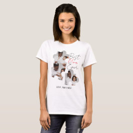 Eenvoudige Elegant Moederdag Puzzle Photo Collage T-shirt