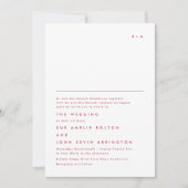 Eenvoudige Elegant Monogram Red Magenta Kaart (Voorkant)