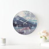 Eenvoudige Elegant Mountain en Lake | Wandklok (Huis)