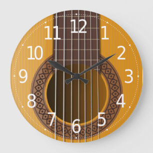 Eenvoudige Elegant Musical Guitar   Wandklok