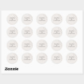 Eenvoudige Elegant Names Monogram Wedding Envelope Ronde Sticker (Vel)