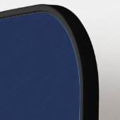 Eenvoudige Elegant Navy Blue Monogram aangepast Pickleball Paddle (Links Detail)