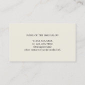 Eenvoudige Elegant Old Gold Scissors Haarstylist Visitekaartje (Achterkant)