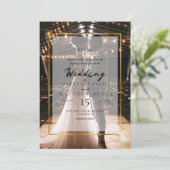 Eenvoudige Elegant Overlay Gouden Foto Kaart (Staand voorkant)