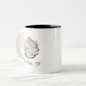 Eenvoudige Elegant Oyster Tweekleurige Koffiemok (Voorkant links)