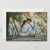 Eenvoudige Elegant Pas getrouwd kerstmis Feestdagenkaart (Voorkant)